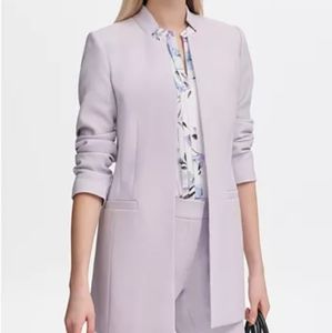 Calvin Klein Open- Front Twill Topper Jacket